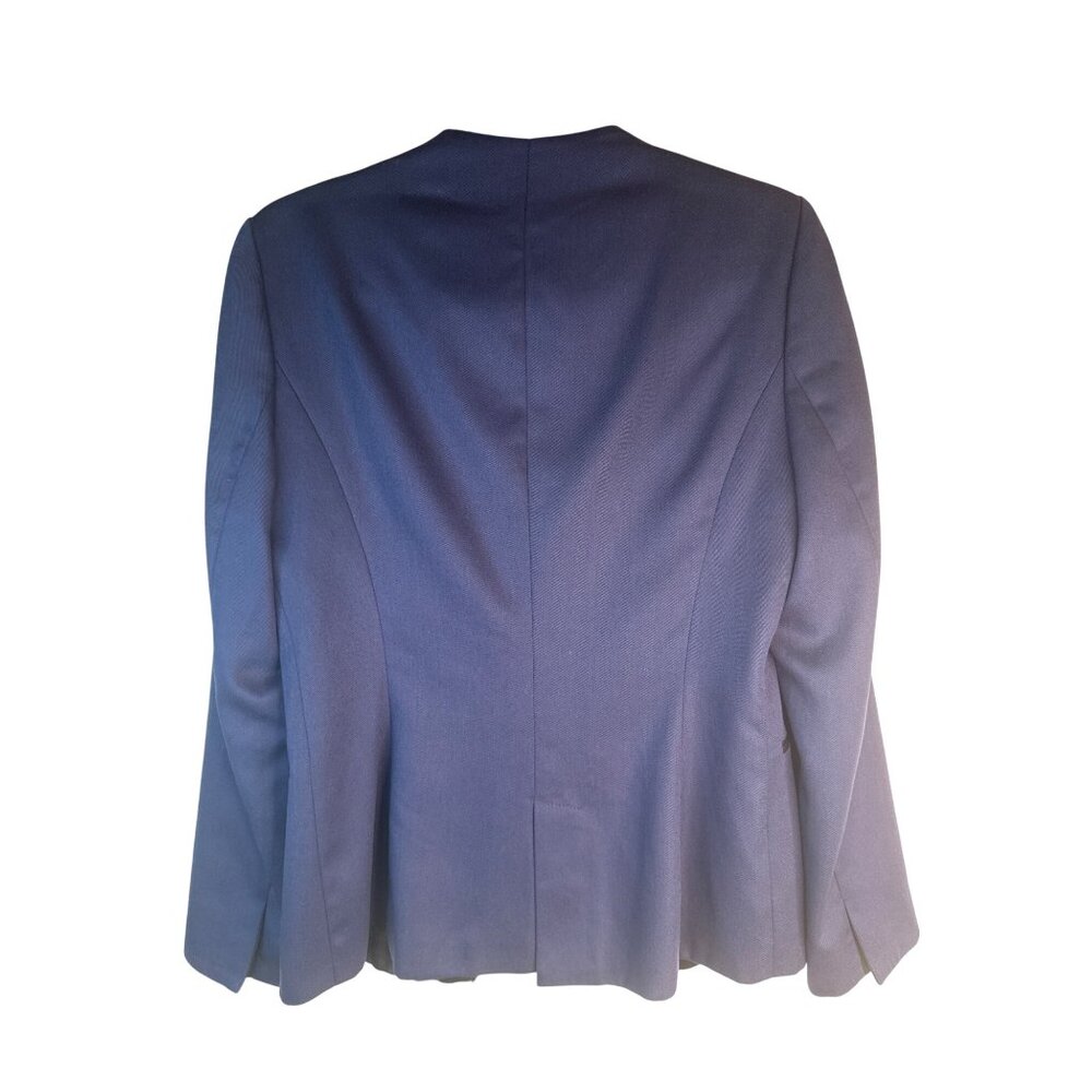 Zara Basic Navy Blue Large Open-Front Blazer With… - image 3